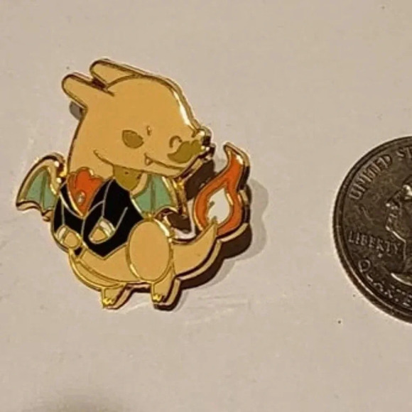 Gentleman Charizard Enamel Pin – Dapper Pokémon Collectible! - Picture 3 of 3